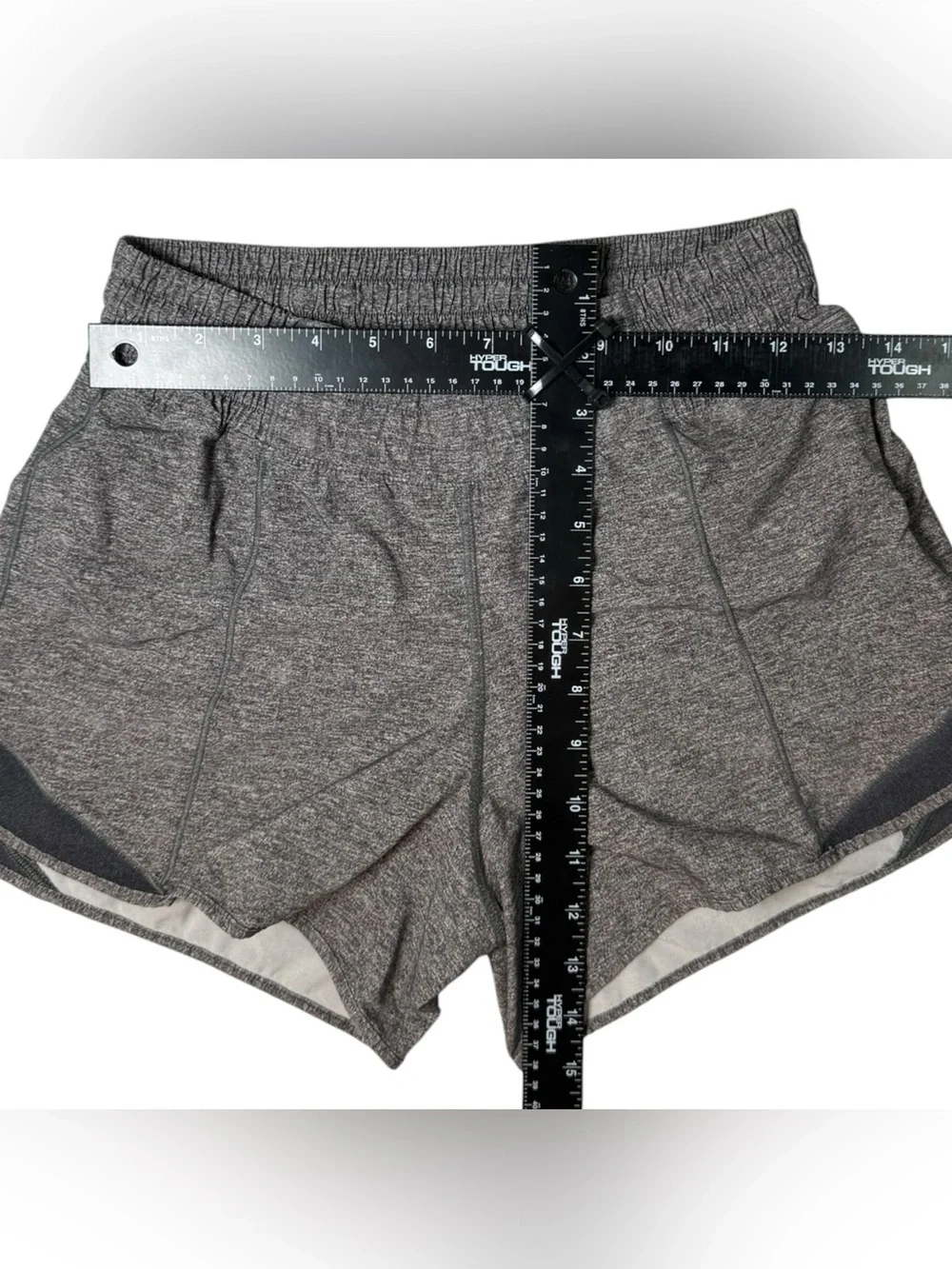 Lululemon Gray Lined Running Shorts Size 4